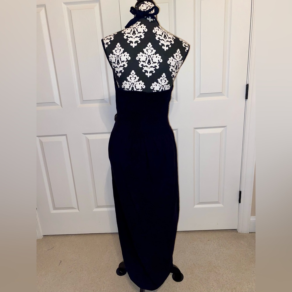 NWT Boho Floral Embroidered Halter Maxi Dress Size Small - Picture 6 of 11